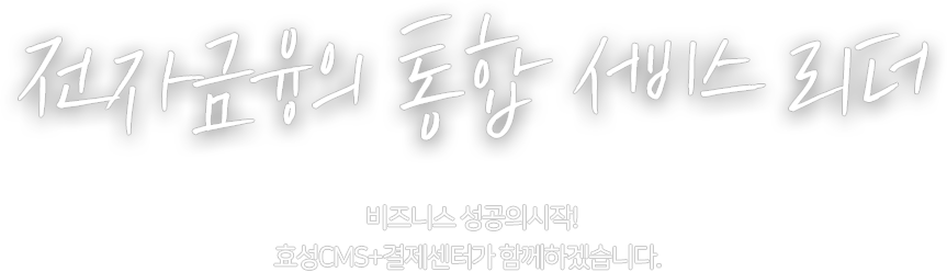 전자금융의 통합 서비스리더
