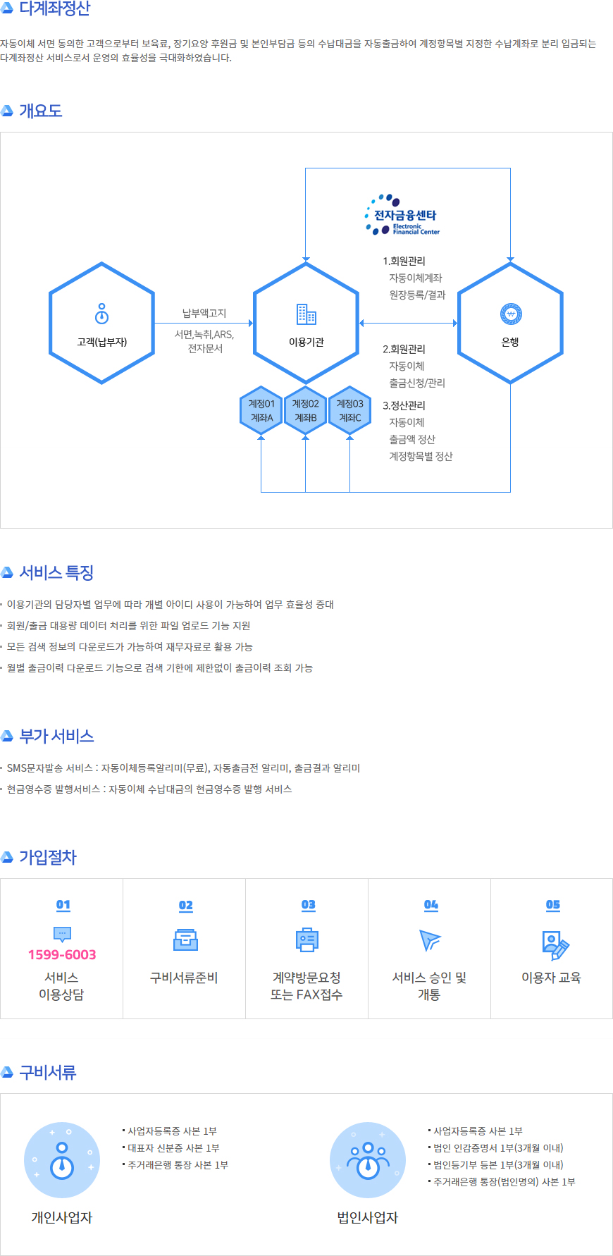 다계좌정산